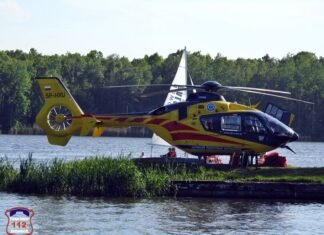 Paprocany: Młody mężczyzna skakał na główkę. Uszkodził sobie kręgosłup, lądował helikopter LPR
