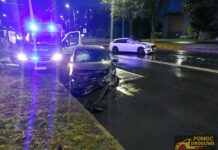 Zderzenie Audi i Hyundaia w Tychach. Jedna osoba trafiła do szpitala Zdarzenie drogowe na ulicy Żakowskiej / fot. 112Tychy.pl