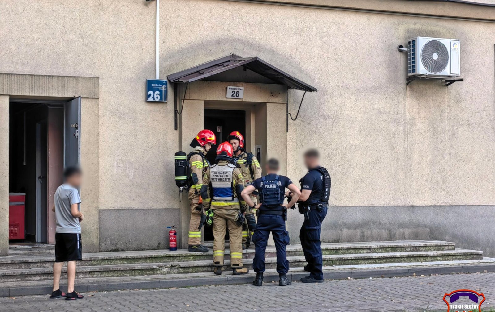 Pożar na ulicy Bibliotecznej / fot. 112Tychy.pl