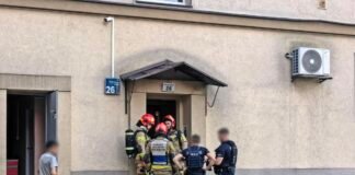 Pożar na ulicy Bibliotecznej / fot. 112Tychy.pl