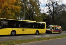 Autobus potrącił pieszego w Tychach