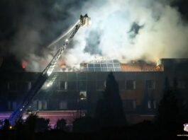 W nocy palił się hotel w Tychach. Gasiło go 65 strażaków, ewakuowano klientów