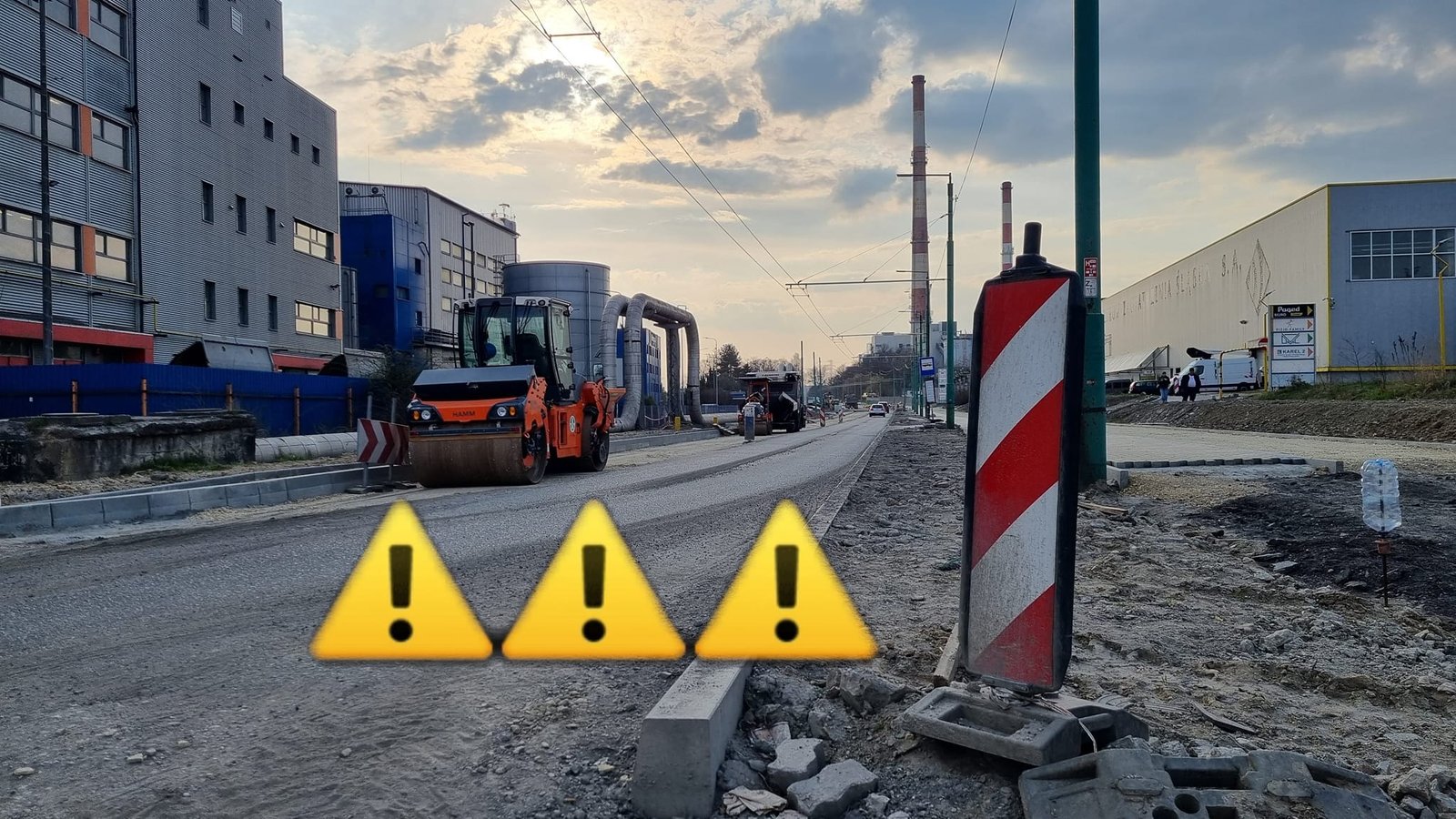 Dzisiaj układają asfalt na ulicy Przemysłowej. MZUiM apeluje o szukanie alternatywnych dróg