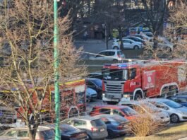 Pożar mieszkania na ulicy Dmowskiego