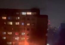 Potężny pożar mieszkania w Tychach. Ogień było widać z daleka