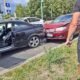 Zderzenie trzech samochodów / fot. 112Tychy.pl