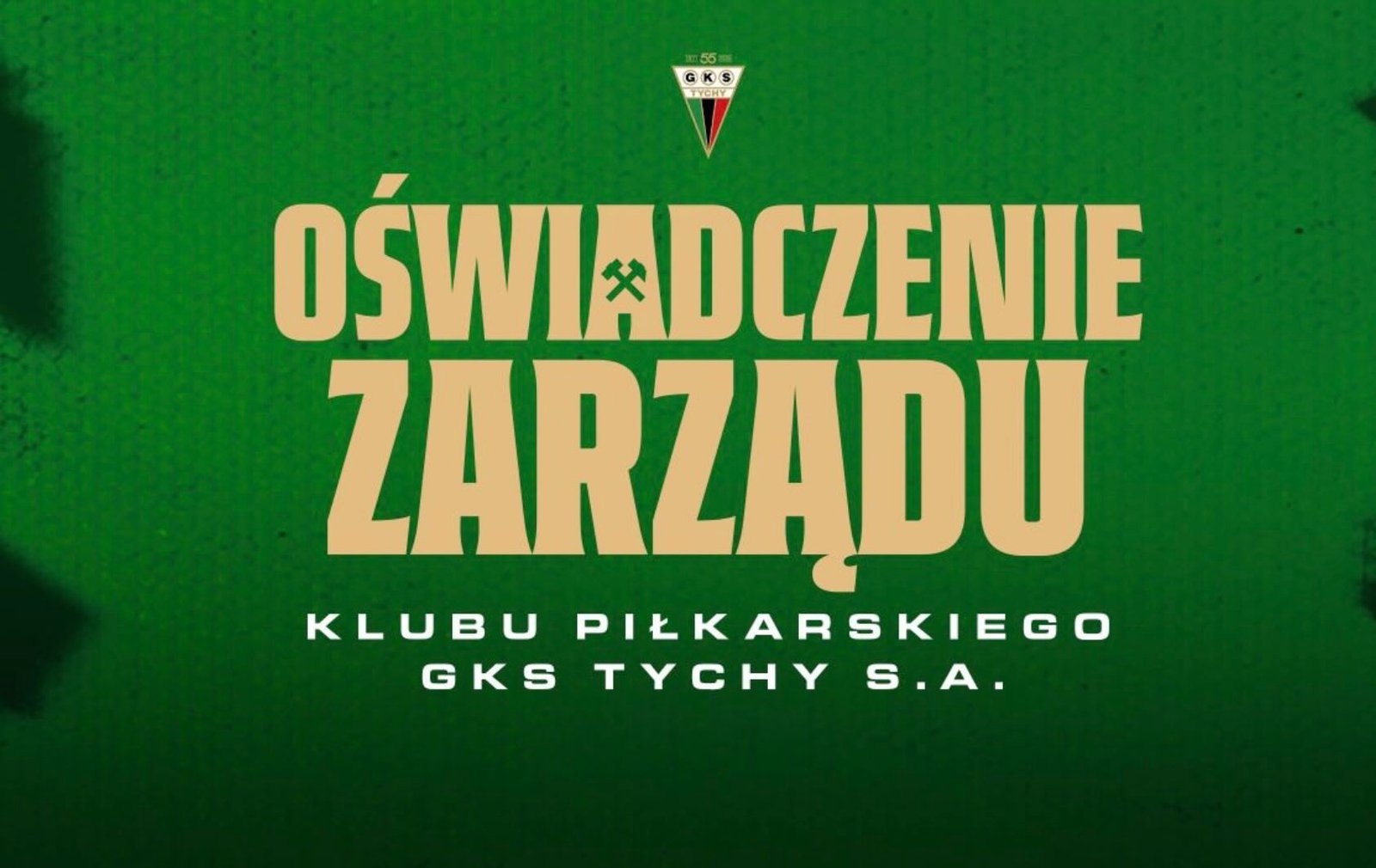 Oświadczenie zarządu / fot. GKS Tychy / Print Screen