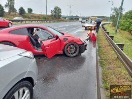 Zdarzenie na DK1 / fot. 112Tychy.pl