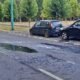 Dachowanie Jeepa na ulicy Edukacji / fot. 112Tychy.pl