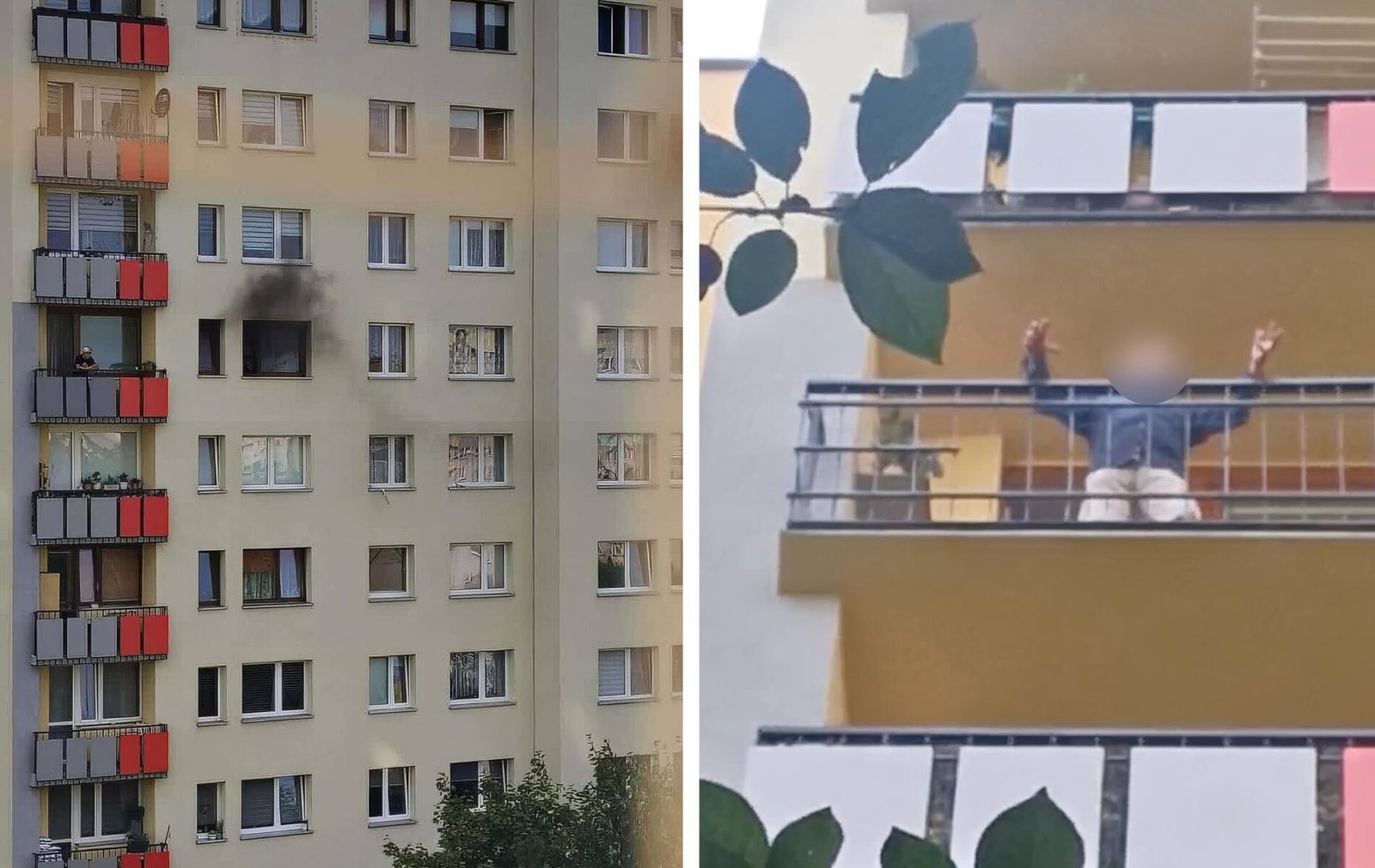 74-latek podpalił mieszkanie / fot. użytkownicy Tychy24.net