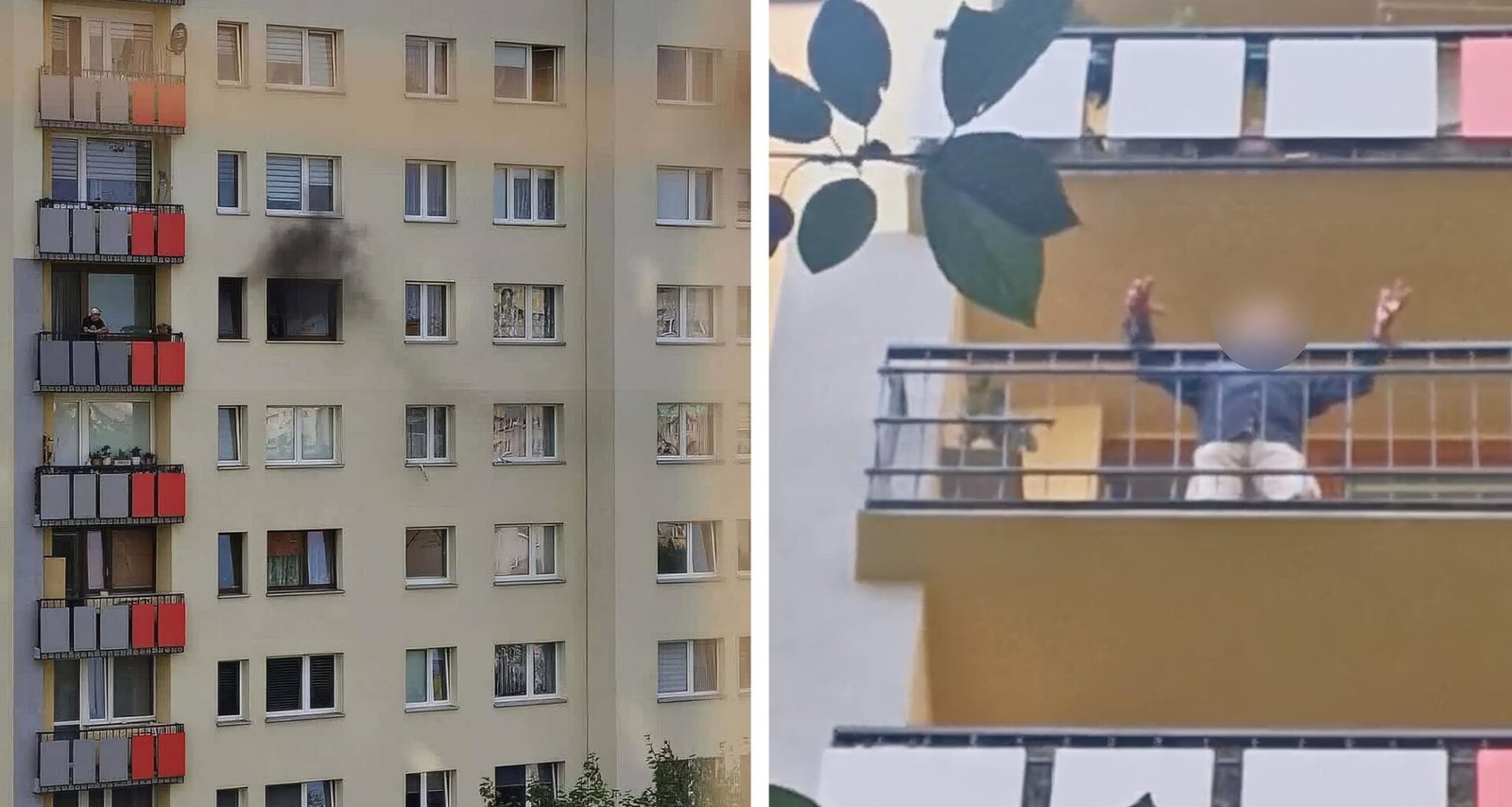74-latek podpalił mieszkanie / fot. użytkownicy Tychy24.net