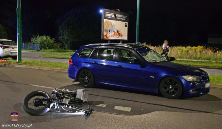Wypadek na al. Piłsudskiego / fot 112Tychy.pl