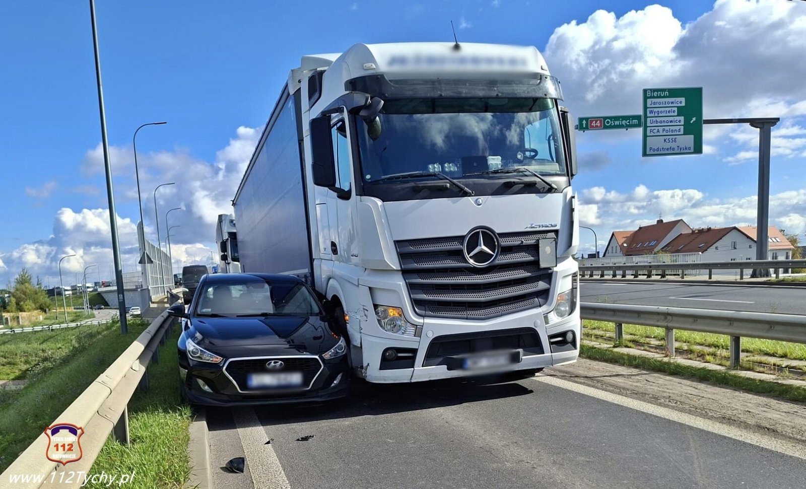 Zablokowali DK44 / fot. 112Tychy.pl