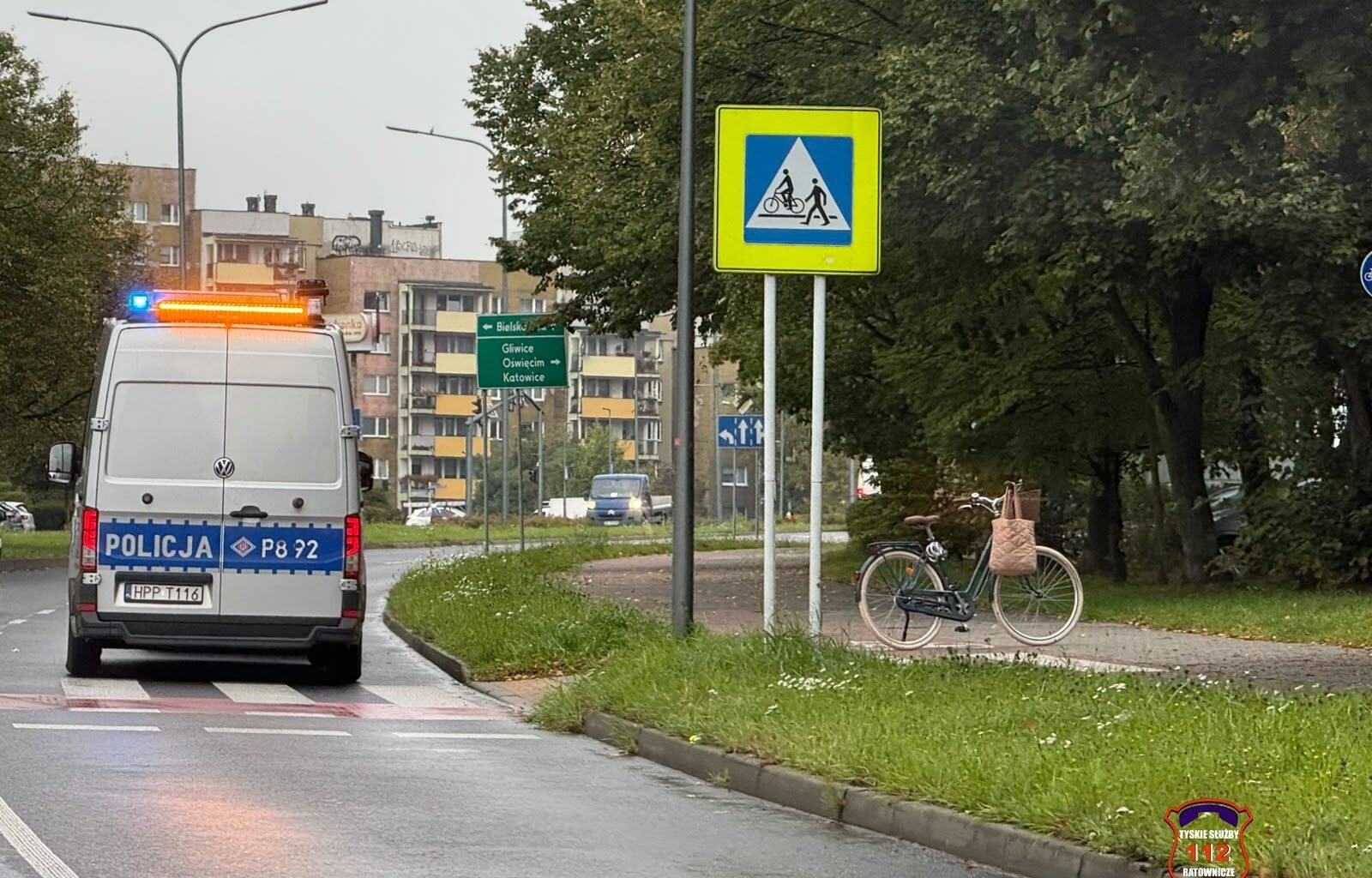 Potrącenie na ulicy Sikorskiego / fot. 112Tychy.pl
