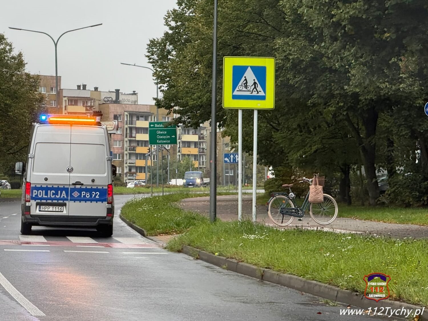 Potrącenie na ulicy Sikorskiego / fot. 112Tychy.pl