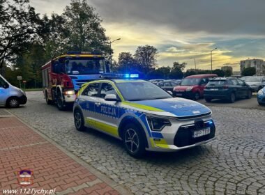Interwencja na ulicy Bielskiej / fot. 112Tychy.pl