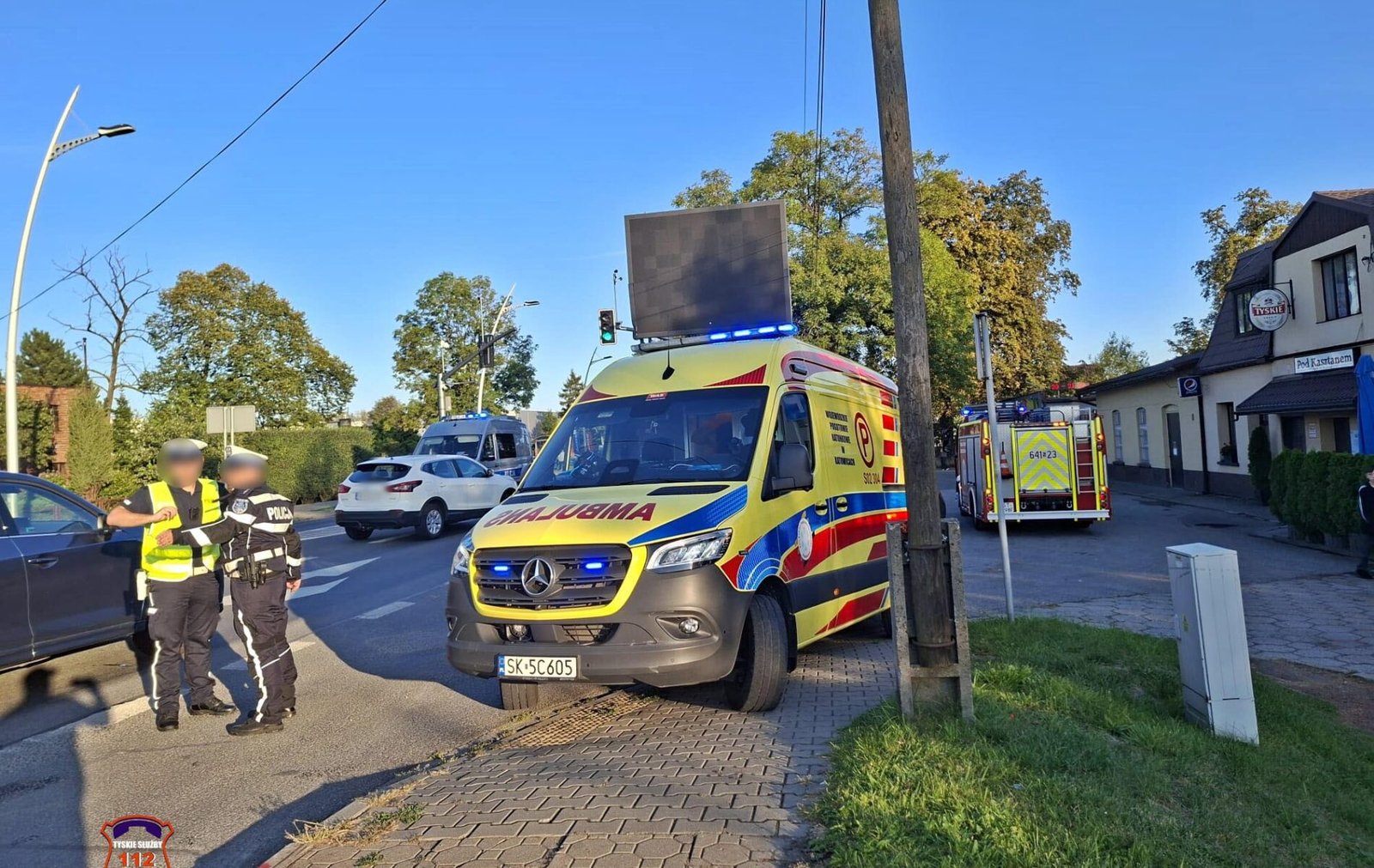 Zdarzenie na ulicy Mikołowskiej / fot. 112Tychy.pl