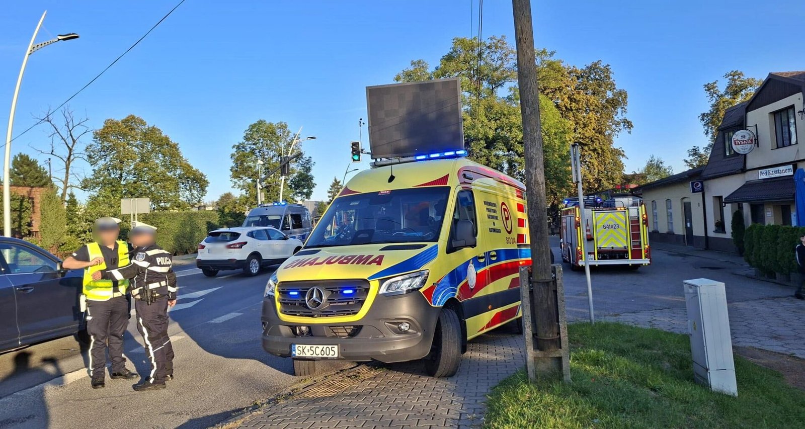 Zdarzenie na ulicy Mikołowskiej / fot. 112Tychy.pl