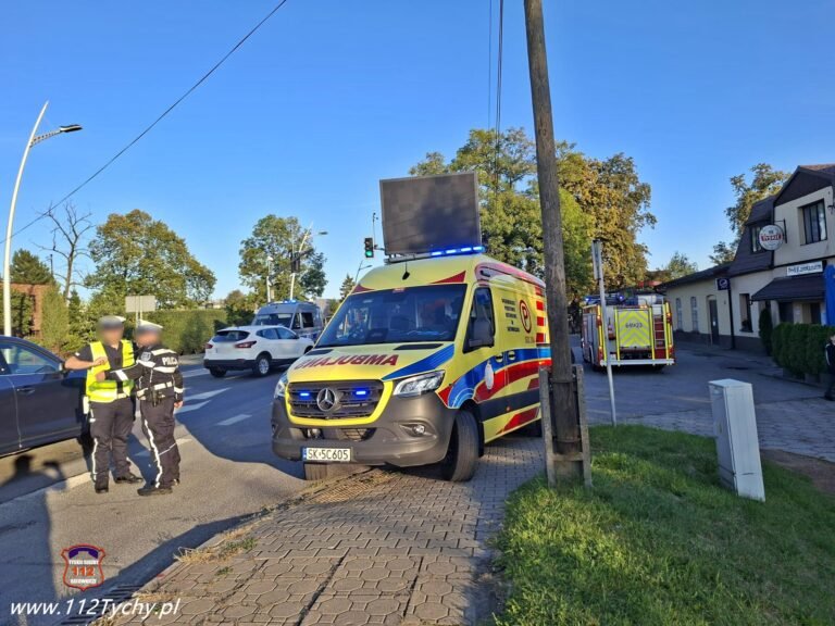 Zdarzenie na ulicy Mikołowskiej / fot. 112Tychy.pl