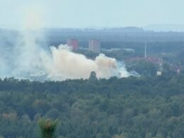Pożar przy ulicy Dołowej / fot. 112Tychy.pl