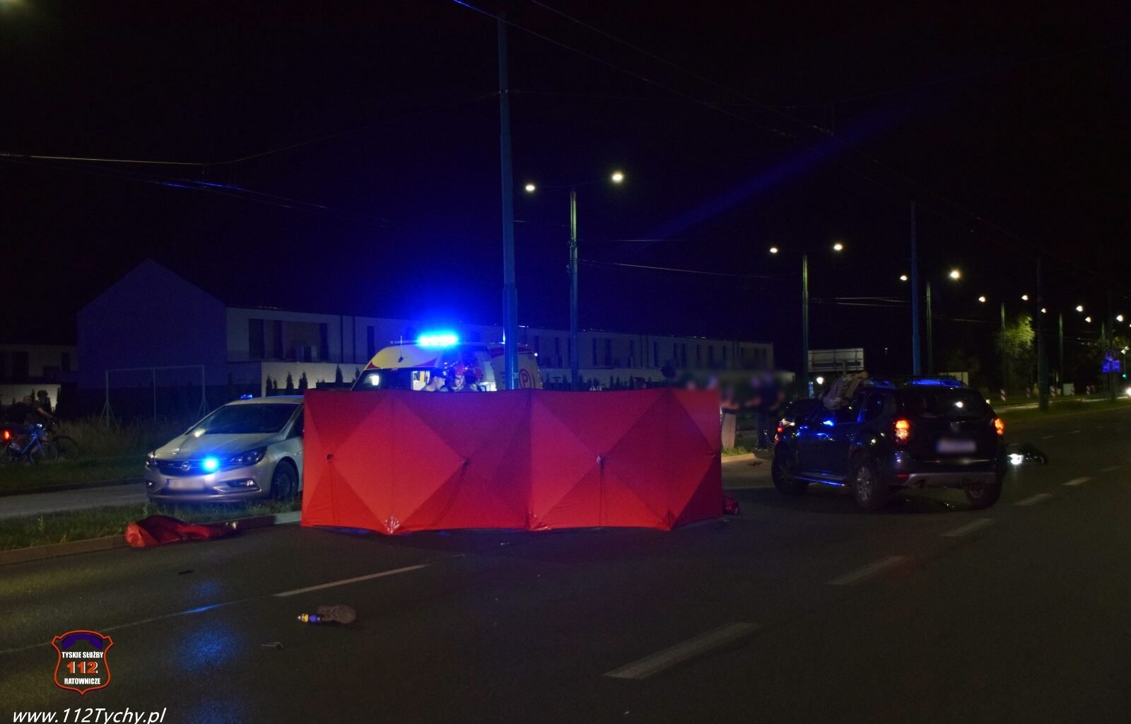 Potrącenie rowerzysty na al. Piłsudskiego / fot.112Tychy.pl