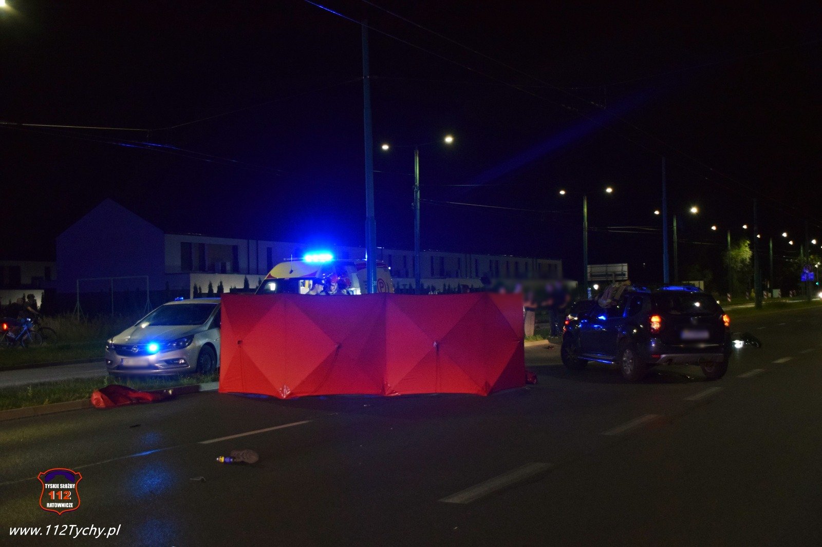 Potrącenie rowerzysty na al. Piłsudskiego / fot.112Tychy.pl