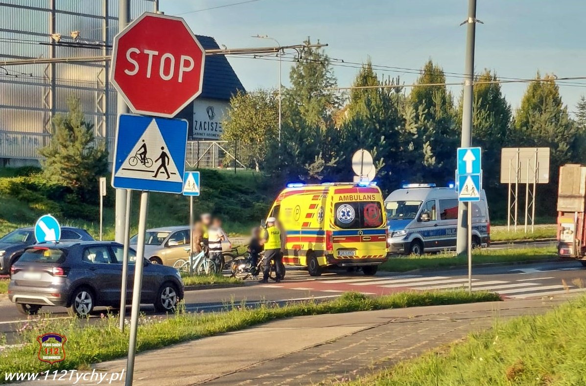Potrącenie dziecka / fot. 112Tychy.pl