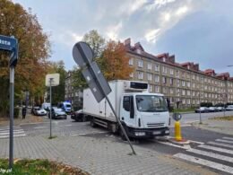 Pijany kierowca Iveco w Tychach / fot. 112Tychy.pl