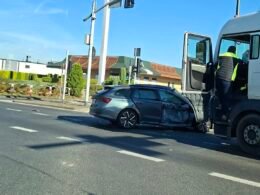 Kolizja na skrzyżowaniu / fot. użytkownik Tychy24.net