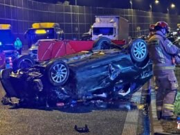 Wypadek na Dk1 w Tychach / fot. 112Tychy.pl