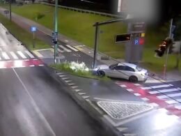 Zdarzenie na skrzyżowaniu ul. Tischnera z al. Piłsudskiego / fot. Tychy na Drodze / Facebook